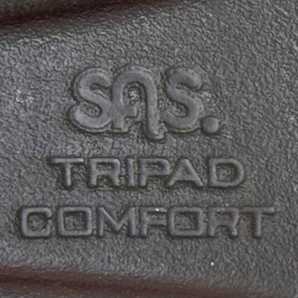 SAS Womens Metro Taupe Web Linen Tan Leather Loafers Size 9M Silvertone Horsebit - Picture 9 of 9